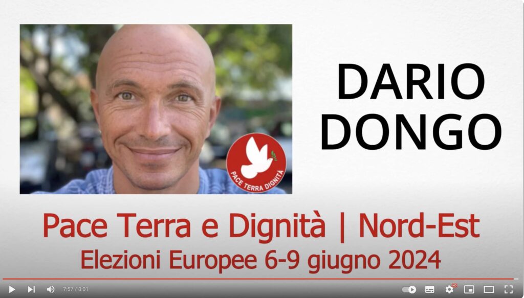 Video Dario Dongo candidato Elezioni europee 2024